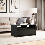 vidaXL Table basse avec lumières LED noir bois d'ingénierie