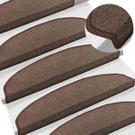 vidaXL Tapis d'escalier auto-adhésifs 15 Pièces Marron café