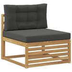 vidaXL Sofa de milieu extérieur Bois d'Acacia Massif Blanc