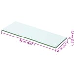 vidaXL Panneau pour étagère Verre transparent 50 x 12 cm