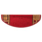 vidaXL Tapis d'escalier autoadhésifs 5 Pièces 65x21x4 cm Rouge