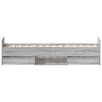 vidaXL Cadre de lit sans matelas sonoma gris 100x200 cm