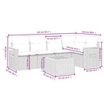 vidaXL Salon de jardin 6 Pièces avec coussins gris résine tressée