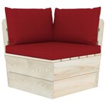 Vidaxl salon de jardin palette 5 pièces avec coussins épicéa imprégné