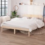 vidaXL Cadre de lit bois de pin massif 150x200 cm très grand