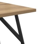 vidaXL Set de 2 tables d'appoint en chêne massif et métal