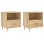 vidaXL Tables de chevet 2 Pièces chêne sonoma 40x35x47 5 cm