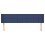 vidaXL Tête de lit avec oreilles Bleu 203x16x78/88 cm Tissu