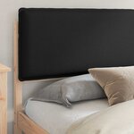 vidaXL Cadre de lit avec tête de lit rembourrée Noir 200 x 200 cm