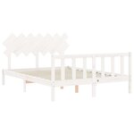 vidaXL Cadre de lit sans matelas blanc bois de pin massif