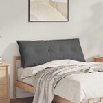vidaXL Coussin de Dos Gris foncé 120 x 19 x 50 cm tissu
