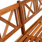 Vidaxl banc de jardin avec coussins 240 cm bois solide d'acacia