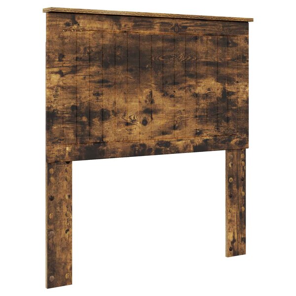vidaXL Tête de lit avec tête de lit Chêne fumé 90 cm Bois d'ingénierie