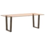 vidaXL Pieds de table à manger en forme de V  2 pièces  acier naturel  70 x (72-73 3) cm