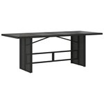 vidaXL Ensemble à manger de jardin coussins 7Pièces Noir Résine tressée