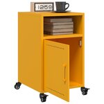 vidaXL Tables de chevet 2 Pièces jaune moutarde 36x39x59 cm acier