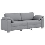 vidaXL Canapé Gris clair 219 x 80 x 82 cm tissu