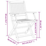 vidaXL Chaises pliables de jardin lot de 2 bois massif d'acacia