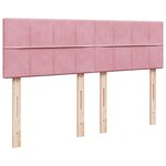 vidaXL Sommier à lattes de lit avec matelas Rose 140x190 cm Velours