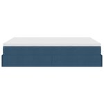 VidaXL Cadre de lit ottoman avec matelas bleu 140x200 cm tissu