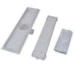 vidaXL Drain de douche linéaire 2 Pièces 530 x 140 mm Acier inoxydable