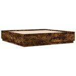 vidaXL Cadre de lit sans matelas chêne fumé 200x200 cm