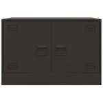 vidaXL Meubles TV 2 Pièces noir 67x39x44 cm acier