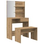 vidaXL Ensemble de coiffeuse chêne artisanal bois ingénierie