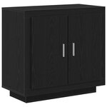 Buffet vidaXL Noir Chêne 80x40x75 cm Bois d'ingénierie