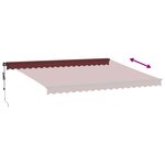 vidaXL Auvent rétractable automatique avec LED bordeaux 450x350 cm