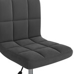 vidaXL Chaise pivotante de salle à manger Noir Velours