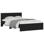 vidaXL Cadre de lit sans matelas noir 120x190 cm