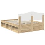 vidaXL Cadre de lit Sonoma 140 x 200 cm Bois de pin massif