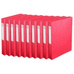 Boite De Classement Cartobox Dos 40mm Carte Lustrée - A4 - Rouge - X 10 - Exacompta