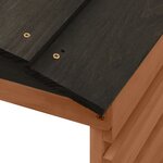 vidaXL Garage de tondeuse à gazon Noir et marron 78x74x54cm Sapin