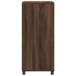 vidaXL Armoire à roulettes chêne marron 55x40x91 cm bois d'ingénierie