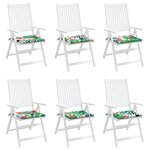 vidaXL Coussins de chaise 6 Pièces Multicolore 50 x 50 x 4 cm