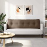 vidaXL Coussin de Dos Marron 160 x 24 x 50 cm tissu