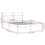 vidaXL Cadre de lit Blanc Bois de pin massif 140x190 cm