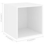 vidaXL Ensemble de meuble TV 4 Pièces Blanc Bois d'ingénierie