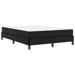 vidaXL Cadre de lit avec matelas Noir 140 x 190 cm tissu