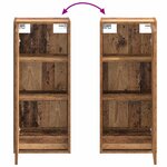 vidaXL Meuble de lavabo mural Bois ancien 35 x 20 x 81 cm