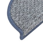 vidaXL Tapis de marches d'escalier 15 Pièces Bleu 56x17x3 cm