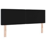 vidaXL Tête de Lit en Velours Argyle Manuel Noir 140 cm Velours