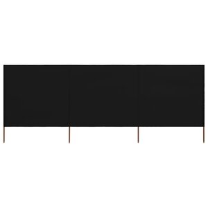 vidaXL Paravent 3 panneaux Tissu 400 x 160 cm Noir