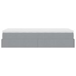 vidaXL Cadre de lit ottoman et matelas gris clair 90x190 cm tissu