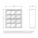 Bloc collectif Leabox  3x4  grade 3  simple face  intérieur  fixation murale  blanc neige ral 9016 finition brillante