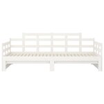 vidaXL Lit coulissant sans matelas blanc bois de pin solide