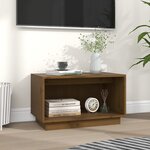 vidaXL Meuble TV Marron miel 60x35x35 cm Bois de pin massif