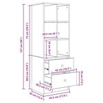 vidaXL Bureau avec rangement avec tiroir 2 Pièces Blanc Bois d'ingénierie